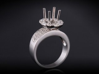 Ổ nhẫn kim cương thiên nhiên NK 2457