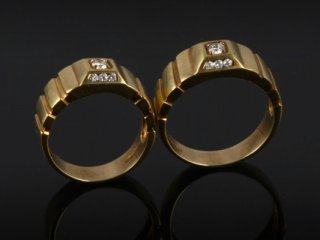 Nhẫn cưới vàng màu NC 1840 - NC 1841