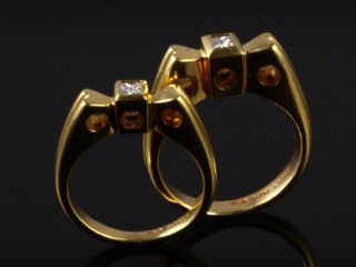 Nhẫn cưới vàng màu NC 1874 - NC 1875